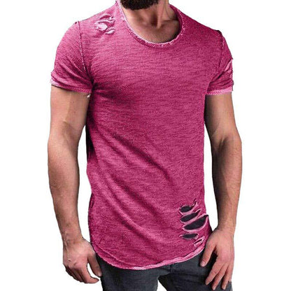 Mới Đội Mũ Trùm Đầu Ngắn Tay Áo T Áo Sơ Mi Nam Casual Slim Fit T-Shirt Nam Giới Kích Thước XXXL Rắn Thời Trang Dạo Phố T-Shirts Mùa Hè Top Tee áo sơ mi Homme - Huzhop04