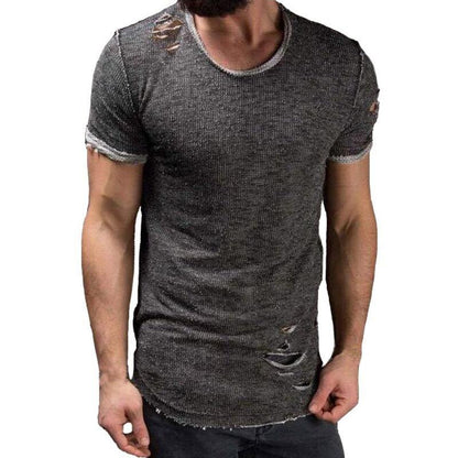 Mới Đội Mũ Trùm Đầu Ngắn Tay Áo T Áo Sơ Mi Nam Casual Slim Fit T-Shirt Nam Giới Kích Thước XXXL Rắn Thời Trang Dạo Phố T-Shirts Mùa Hè Top Tee áo sơ mi Homme - Huzhop04