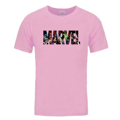 New Fashion Marvel Short Sleeve T-shirt Men Superhero print t shirt O - neck comic Marvel shirts tops men clothes Tee - Huzhop04