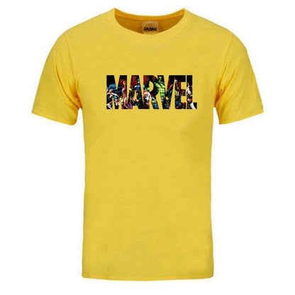 New Fashion Marvel Short Sleeve T-shirt Men Superhero print t shirt O - neck comic Marvel shirts tops men clothes Tee - Huzhop04