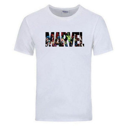 New Fashion Marvel Short Sleeve T-shirt Men Superhero print t shirt O - neck comic Marvel shirts tops men clothes Tee - Huzhop04