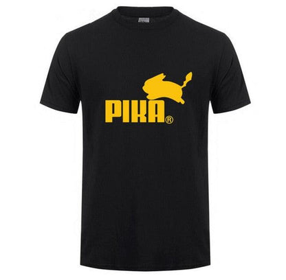 New Fashion Print Pokemon T Shirt Anime Pika Men T-Shirts Pikachu T Shirt Cotton Short Sleeve Tees Tops Camisetas Hombre - Huzhop04