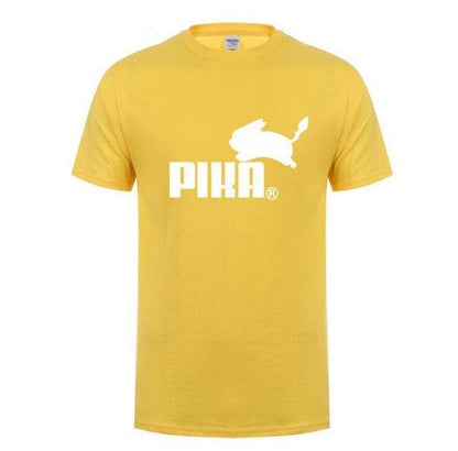 New Fashion Print Pokemon T Shirt Anime Pika Men T-Shirts Pikachu T Shirt Cotton Short Sleeve Tees Tops Camisetas Hombre - Huzhop04