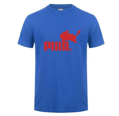 New Fashion Print Pokemon T Shirt Anime Pika Men T-Shirts Pikachu T Shirt Cotton Short Sleeve Tees Tops Camisetas Hombre - Huzhop04