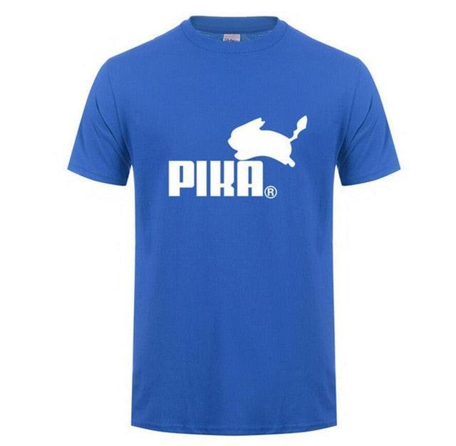 New Fashion Print Pokemon T Shirt Anime Pika Men T-Shirts Pikachu T Shirt Cotton Short Sleeve Tees Tops Camisetas Hombre - Huzhop04