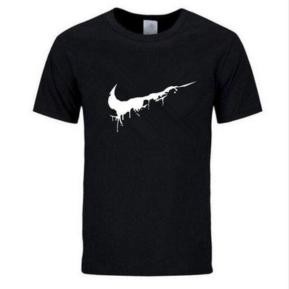 Newest 2019 Summer Men T-shirt Fashion Brand Logo Print Cotton T shirt Men Trend Casual Short sleeve Tshirt Tops tee - Huzhop04