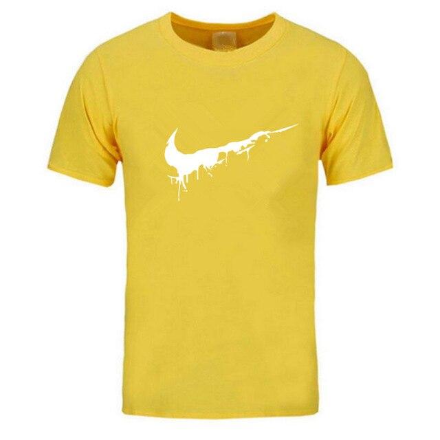 Newest 2019 Summer Men T-shirt Fashion Brand Logo Print Cotton T shirt Men Trend Casual Short sleeve Tshirt Tops tee - Huzhop04