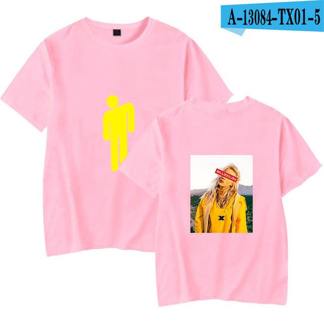 Streetwear Hip Hop Billie Eilish T Shirt Harajuku Casual O - Neck Short Sleeves Men Women T-shirt Hipster Cool Graphic Tee Shirt - Huzhop04