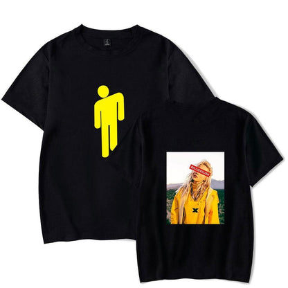 Streetwear Hip Hop Billie Eilish T Shirt Harajuku Casual O - Neck Short Sleeves Men Women T-shirt Hipster Cool Graphic Tee Shirt - Huzhop04
