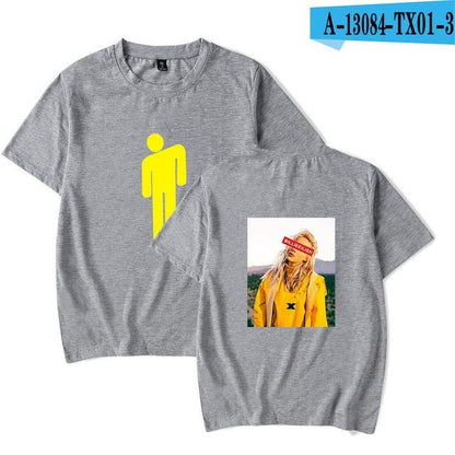 Streetwear Hip Hop Billie Eilish T Shirt Harajuku Casual O - Neck Short Sleeves Men Women T-shirt Hipster Cool Graphic Tee Shirt - Huzhop04