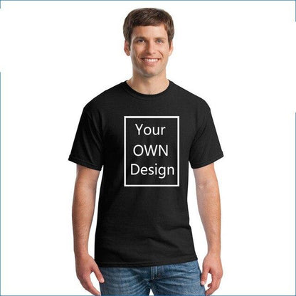 Your OWN Design Brand Logo/Picture Custom Men and women DIY Cotton T shirt Short sleeve Casual T-shirt tops clothes Tee - Huzhop04