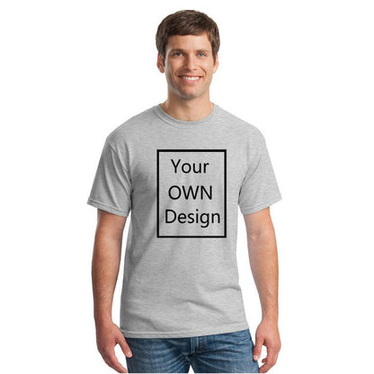 Your OWN Design Brand Logo/Picture Custom Men and women DIY Cotton T shirt Short sleeve Casual T-shirt tops clothes Tee - Huzhop04