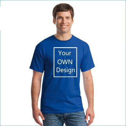 Your OWN Design Brand Logo/Picture Custom Men and women DIY Cotton T shirt Short sleeve Casual T-shirt tops clothes Tee - Huzhop04