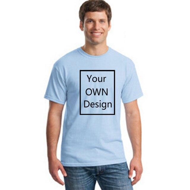 Your OWN Design Brand Logo/Picture Custom Men and women DIY Cotton T shirt Short sleeve Casual T-shirt tops clothes Tee - Huzhop04