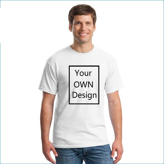 Your OWN Design Brand Logo/Picture Custom Men and women DIY Cotton T shirt Short sleeve Casual T-shirt tops clothes Tee - Huzhop04