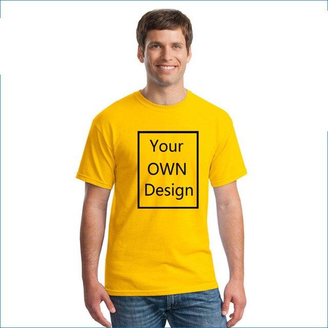 Your OWN Design Brand Logo/Picture Custom Men and women DIY Cotton T shirt Short sleeve Casual T-shirt tops clothes Tee - Huzhop04