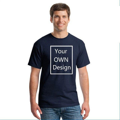 Your OWN Design Brand Logo/Picture Custom Men and women DIY Cotton T shirt Short sleeve Casual T-shirt tops clothes Tee - Huzhop04