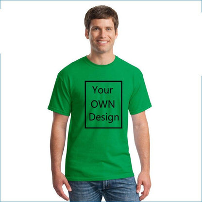 Your OWN Design Brand Logo/Picture Custom Men and women DIY Cotton T shirt Short sleeve Casual T-shirt tops clothes Tee - Huzhop04