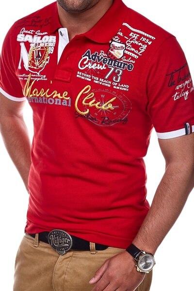 ZOGAA Short Sleeve Casual T Shirts Turn - down Collar Letter Polyester Men Fashion Personality 2019 T Shirt Men - Huzhop04